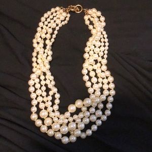 Faux pearl necklace